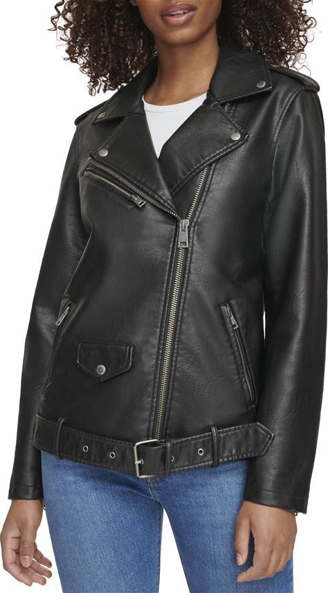 Levi's Faux Leather Belted Motorcycle Jacket