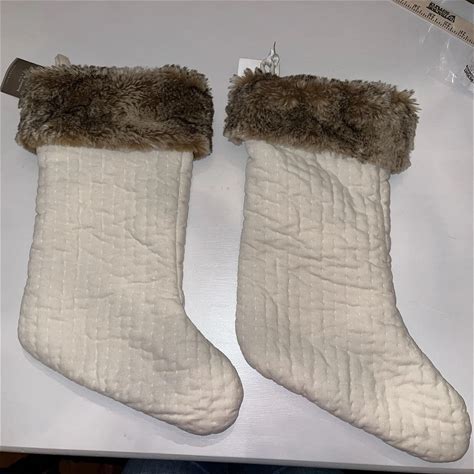 Pottery Barn Faux Fur Stockings