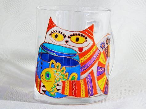 Fish Print Glass Tea Mug