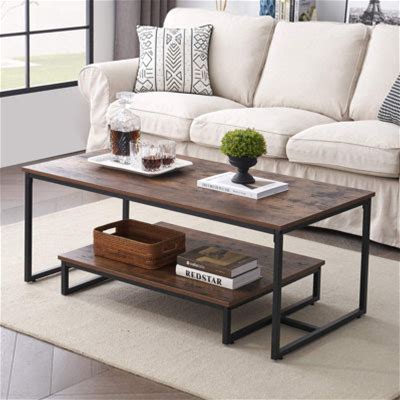 Emerald Home Chandler Rustic Industrial Coffee Table